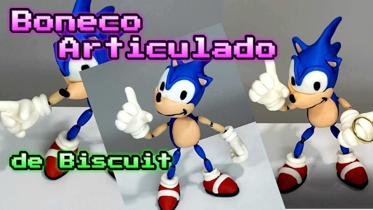 Boneco Sonic Articulado Grande Original Brinquedo - Bonecos