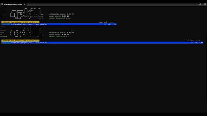 Delete node modules faster with npkill