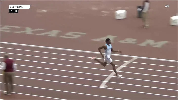 Brian Herron 21.06 200m Meet Record | Texas A&M HS Indoor Classic