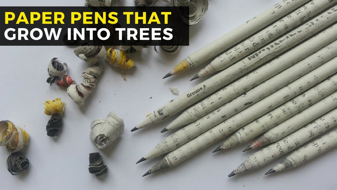 Paper Pens That Grow Into A Plant Youtube