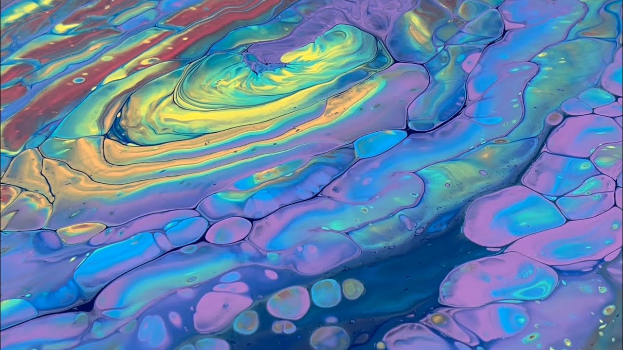 (419) Rainbow Cloud Pour DecoArt Satin Enamel Cells No Silicone - Fluid ...