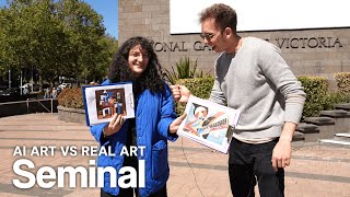 Can This Artist Spot The Difference Between AI Art & Real Art?!