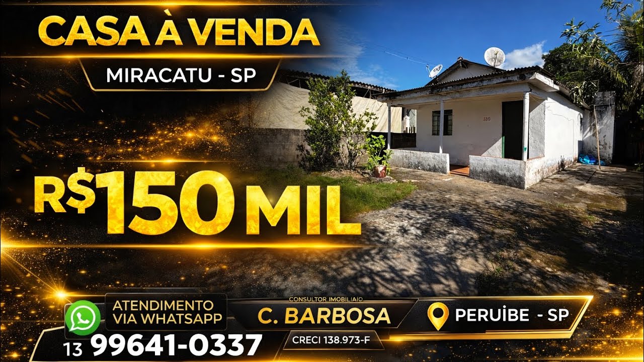 Aproveite agora casa com amplo terreno a 1 hora da praia de Peruíbe imperdível R$ 150 mil