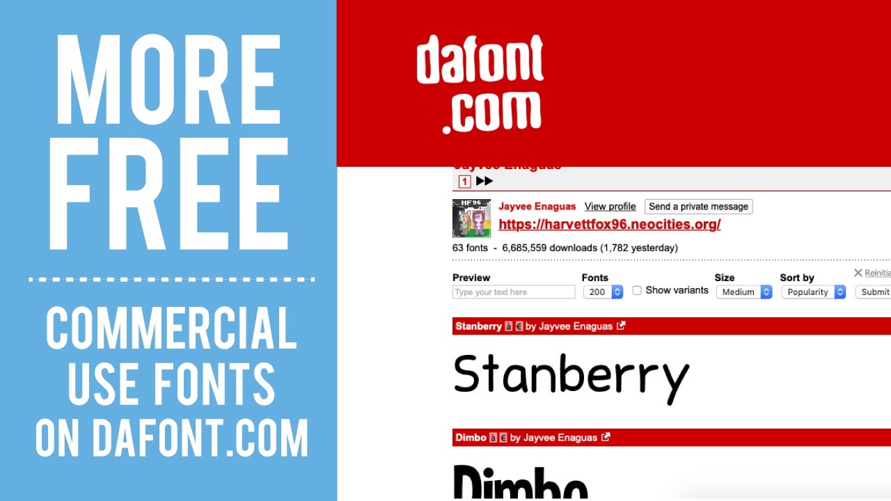 Free Font Site – dafont.com