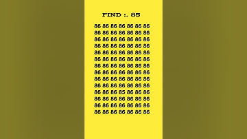 challenge your brain Try to find this number within 5 second 85👈🤔#shortsvideo #shortsfeed #shorts