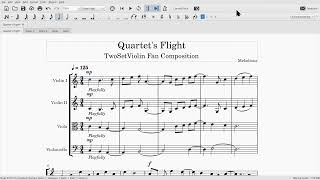 Quartet's Flight (TwoSetViolin Fan Composition)