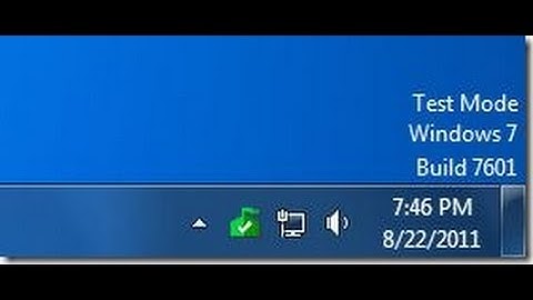 How to remove test mode in windows 7