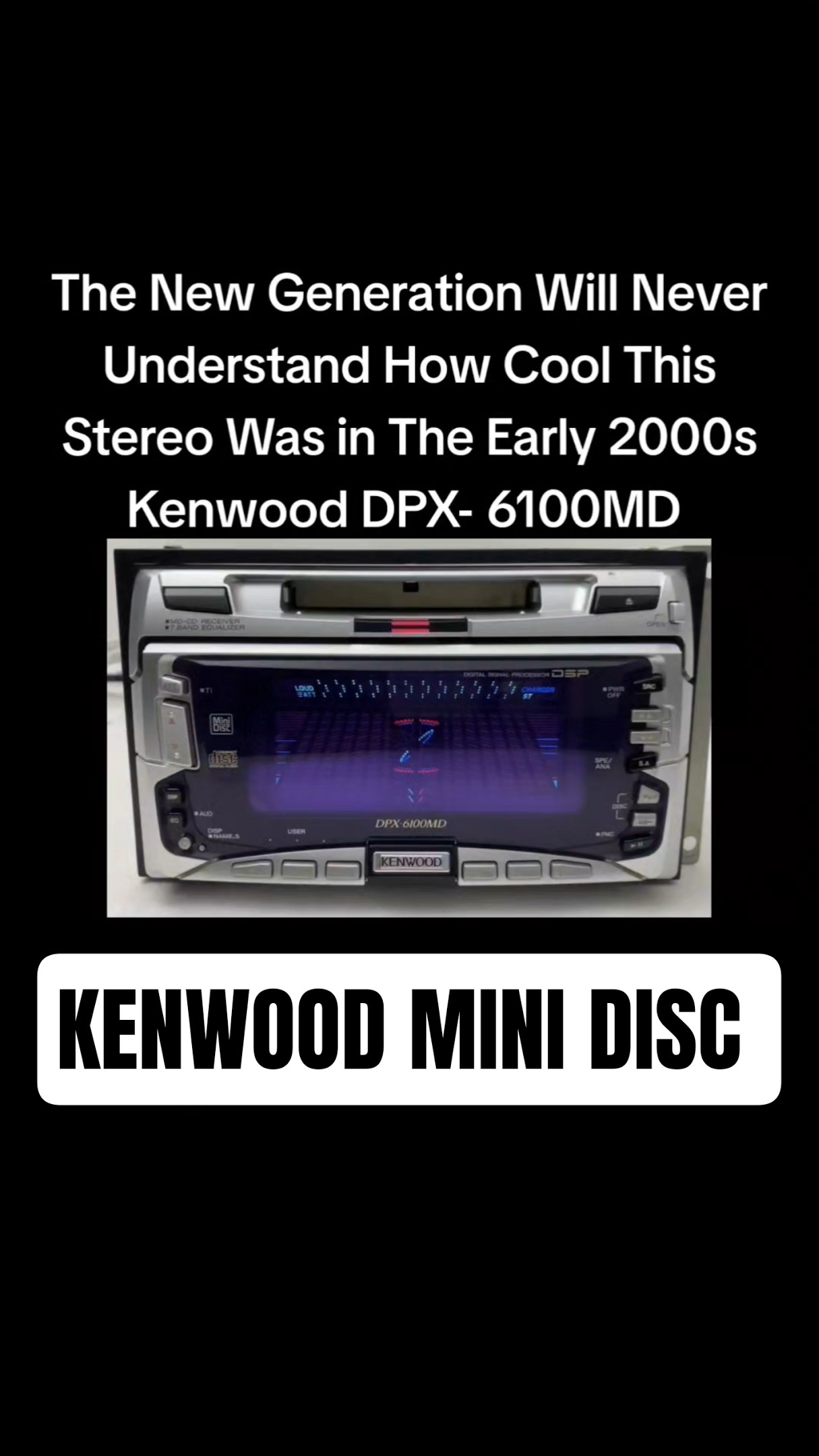 Kenwood DPX-6100MD MINI DISC & CD PLAYER #fyp #music #retro #2000s