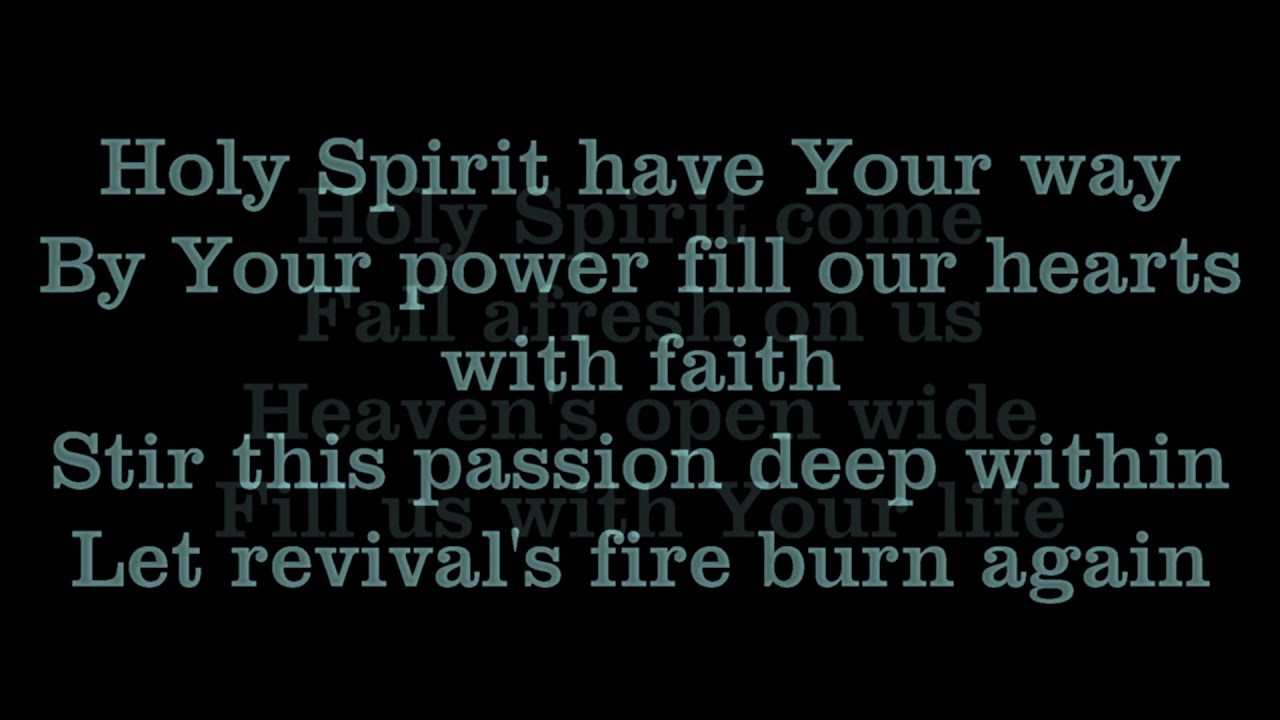 Holy Spirit Come Lyric Video - YouTube