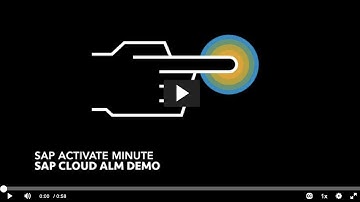 SAP Activate Minute - SAP Cloud ALM Demo