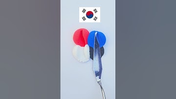 What color do mixed flags make? #colormixing #satisfying #asmr