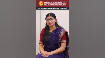 IAS Sanskriti Trivedy AIR-17 | UPSC 2024 Proefinterview | Vajirao & Reddy IAS Institute