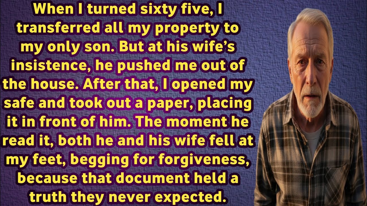 At 65 I Signed Over My House to My Only Son… Hours Later He Pushed Me Outside