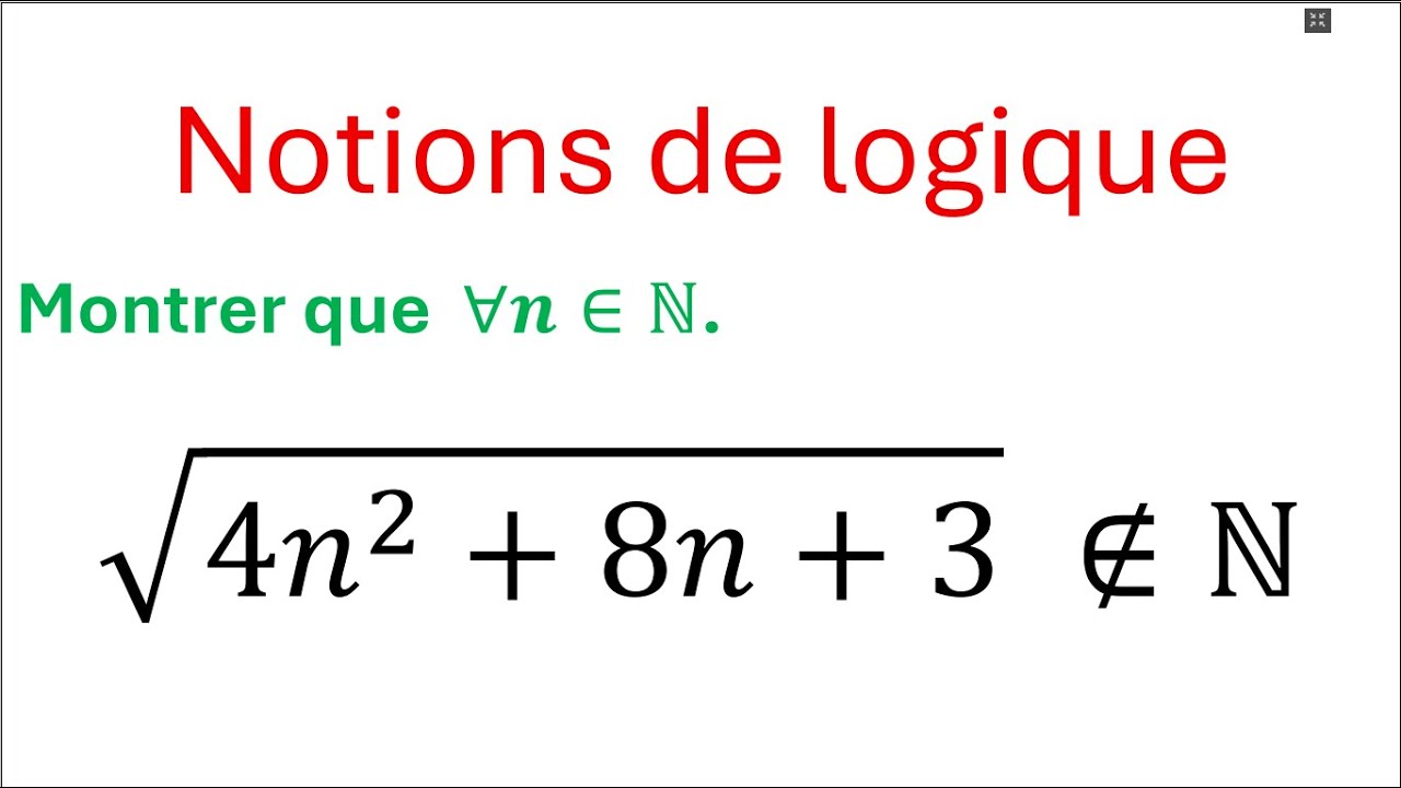 Notions de logique - Raisonnement par Absurde - 1bac - SM & SE - contrôle 1