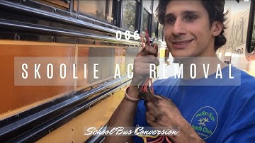 HOW TO REMOVE AC UNITS IN SCHOOL BUS | AC electrical + sealing bus windows