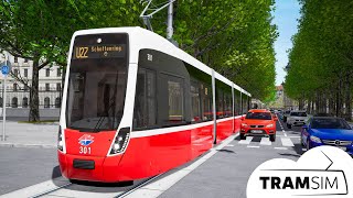 Die Wiener Linien in TramSim Vienna | The Tram Simulator | Bombardier Flexity Straßenbahn: Linie U2Z