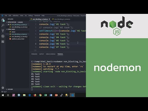 การติดตั้ง nodemon เพื่อให้ run node app ใหม่ทุกครั้งเมื่อไฟล์ app ที่ถูก monitor มีการ save