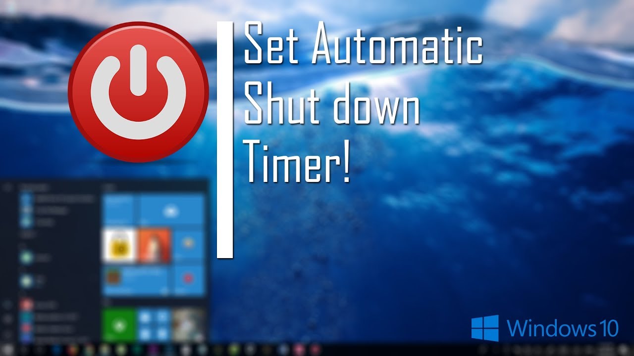 kantsten skøjte Ride How to Shutdown Your PC Automatically Using Timer (Windows 10) - YouTube