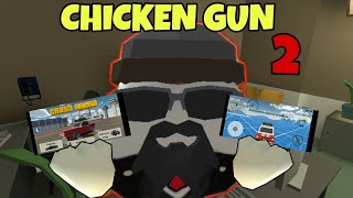 ОБЗОР НА CHICKEN GUN 2! Crush arena cars and guns!
