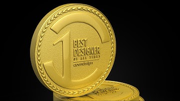 Photoshop Tutorial | How to make a 3d gold coin