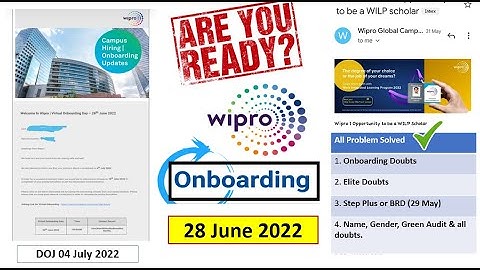 Wipro Onboarding on 28 June | Step plus or Interview, WILP, Elite | Elite Update #wipro #techmore