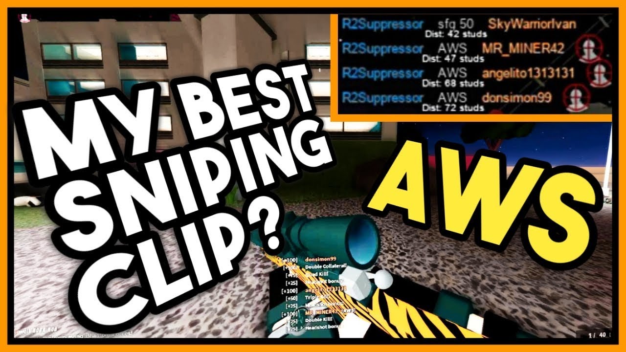 My Best Sniper Clip Aws Gameplay Phantom Forces Roblox Youtube