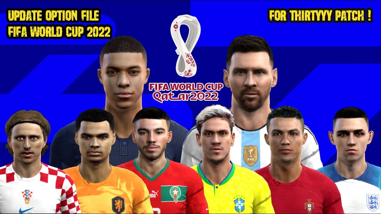 PES 2013 AIO PATCH UPDATE SEASON 2022/2023 FOR PC | OPTION FILE UPDATE WORLD CUP QATAR 2022 - YouTube