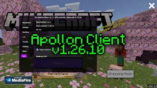 🔥 Apollon Client 1.26.10 (32/64 Bit) – MCPE Apollon Client v26.10! (Must Try) 🚀