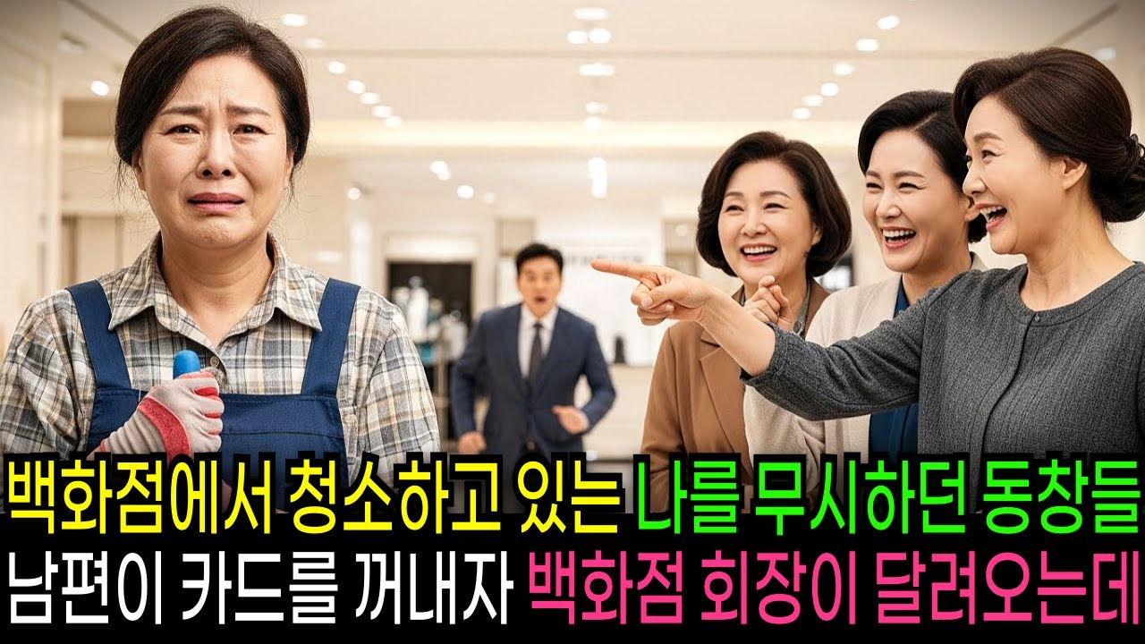 백화점에서 청소하고 있는 나를 무시하던 동창들 남편이 꺼낸 카드를 보자 백화점 회장이 달려오는데...                       | 반전사연 | 오디오북 | 사연라디오