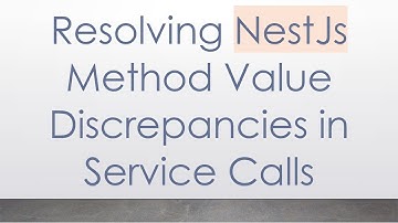 Resolving NestJs Method Value Discrepancies in Service Calls