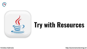 Try with Resources in Java | Exception Handling | Java try with resources | Krishna Sakinala