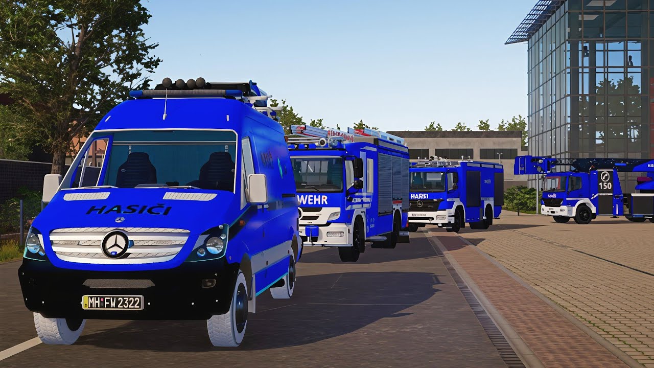 Emergency call 112 - Bonn Firefighters and rescue team first responding on car fire! FHD