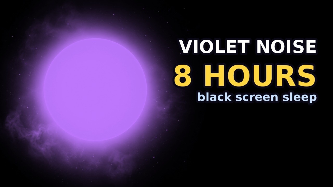 Can't Sleep? 8 Hours of Violet Noise (Black Screen)