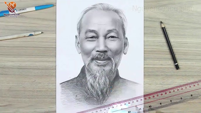 Vẽ Chân Dung Bác Hồ / Ncp1982 Art - Youtube