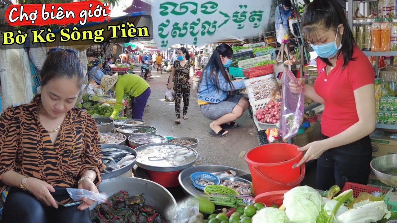Nét đẹp chợ Chồm Hổm - Bờ Kè Sông Tiền Vĩnh Xương Tân... - youtube