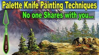 Palette Knife Painting Techniques | Rocky Path and Trees | Step by step for beginners | Part-3