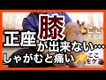 【正座がムリ!!】しゃがむのムリ!! な時は スネをグリグリする動画