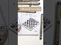 Day 140 A GAME BOARD WITH PIECES | Draw everyday Draw every way | Chess board | Black and Gold pen