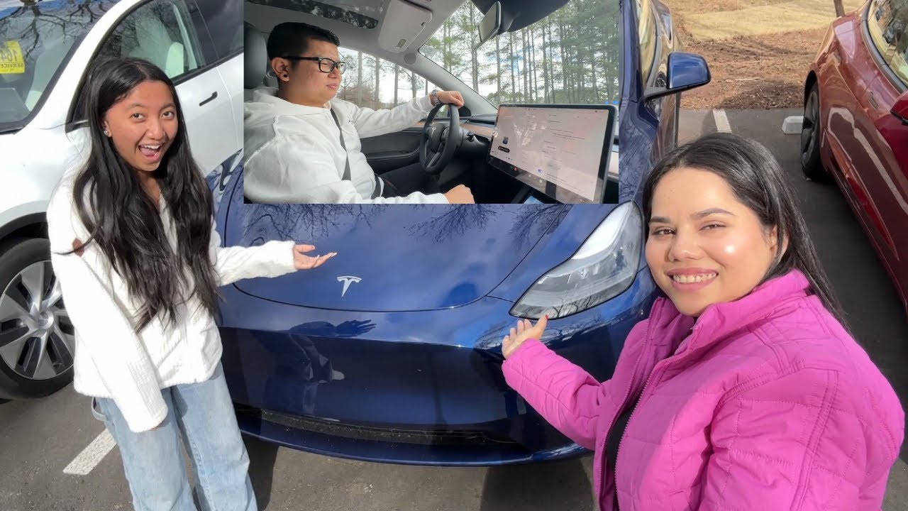 Driving TESLA for the First Time 🤗 😎 Tesla Model 3 - YouTube