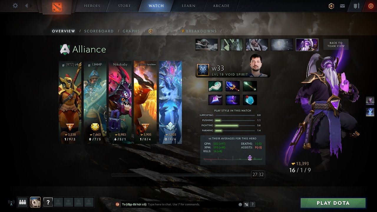 dota2mid W33 Void Spirit - Alliance vs Nigma - DOTA PIT