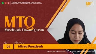 Download lagu Mirza Fauziyah || MUSABAQAH TILAWATIL QUR'AN (MTQ) Putri MUFI VIII NASIONAL 2022