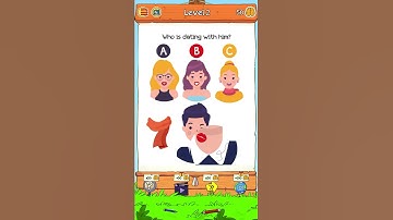Braindom 2 Riddle Level 44 Who is dating him? Gameplay Walkthrough Solution