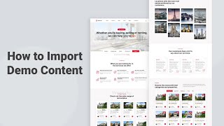 How to Import Demo Content for Residential Theme