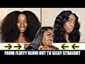 From Curly 2 Straight WITH TYMO IONIC STRAIGHTENING BRUSH| INSTANTLY SHINY AND SILKY NATURAL HAIR