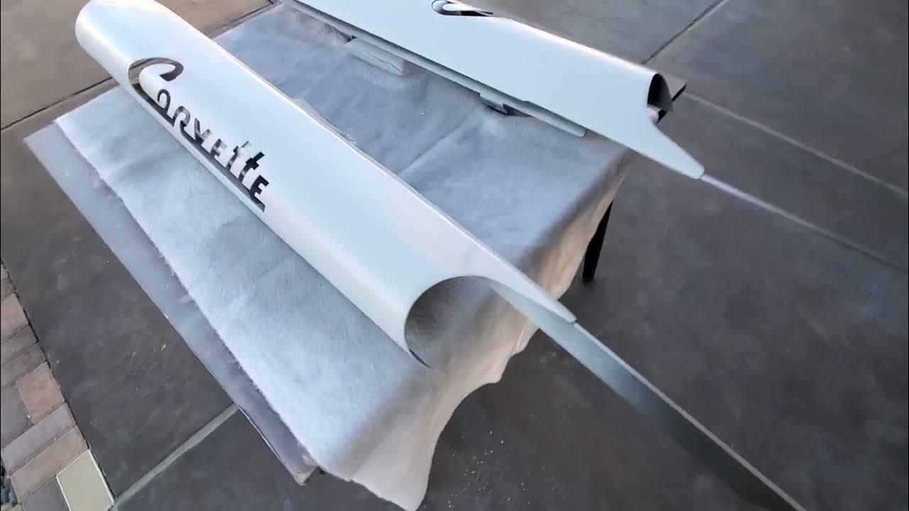 1969 Corvette Update: Final Bondo Working on the side pipe heat shields