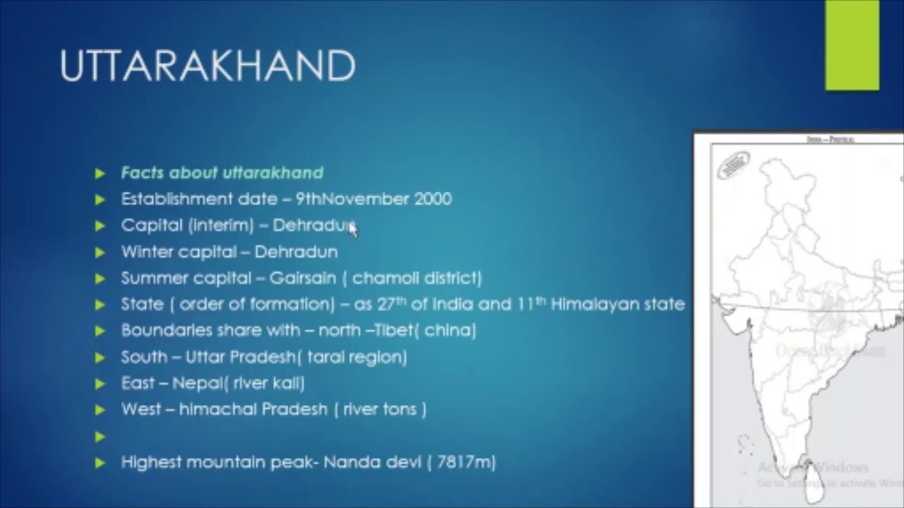 facts of uttarakhand in english YouTube