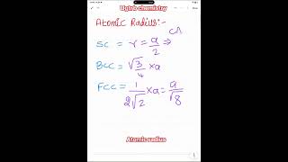 solid state unit-4 atomic radius #ugtrbchemistry #chemistry #ugtrbchemistrytamilmedium