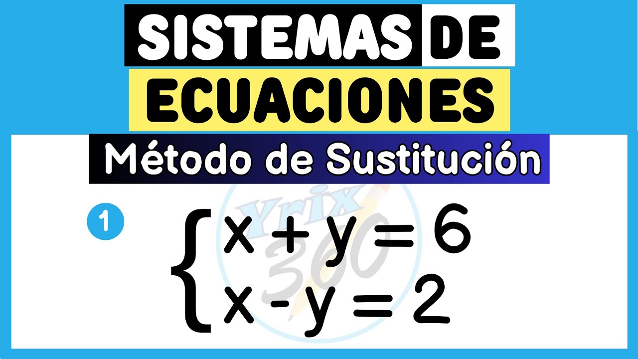 Método de Sustitución | Sistema de Ecuaciones lineales 2x2 (Ejercicio 1