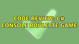 Code Review: C# console roulette game screenshot 4