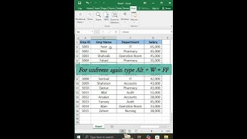 Easiest way to freeze top row in Excel #excel #shorts